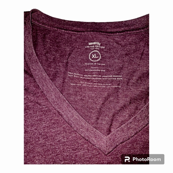 Sevenly Shine a Light on Autism t-shirt, XL, plum purple - Picture 4 of 4